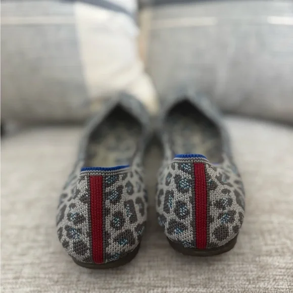 Rothy’s Size 8 Flats – Blue Gray Leopard Print – Rare Retired Style - Picture 6 of 6